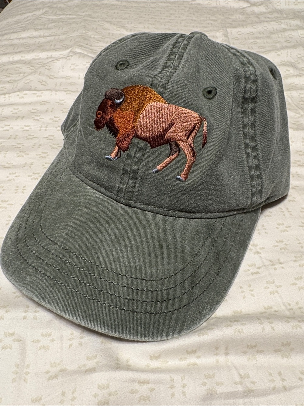 Buffalo green dad cap